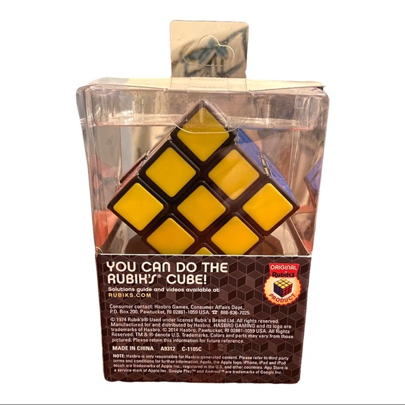RUBIK'S CUBE 3x3 Puzzle Cube Game With Stand Rubik's Hasbro Toy Original- NEW - Picture 4 of 4